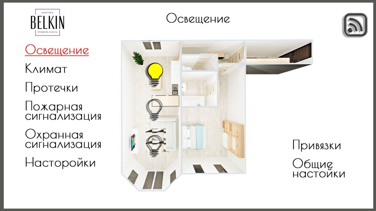 Интерфейс для системы автоматизация жилого комплекса
